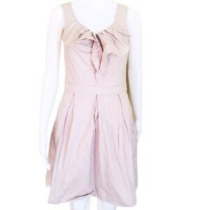 FEVER LONDON Sleeveless Dress With Ruffle Front & Back Keyhole Detail Grey Sz 8